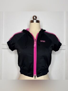 Bebe black and pink track jacket